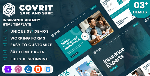 Covrit - Insurance Agency HTML Template