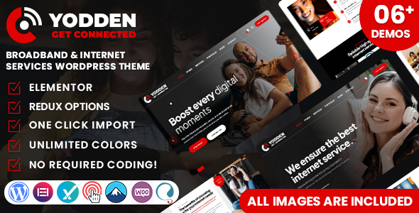 Yodden - Broadband & Internet Services WordPress Theme